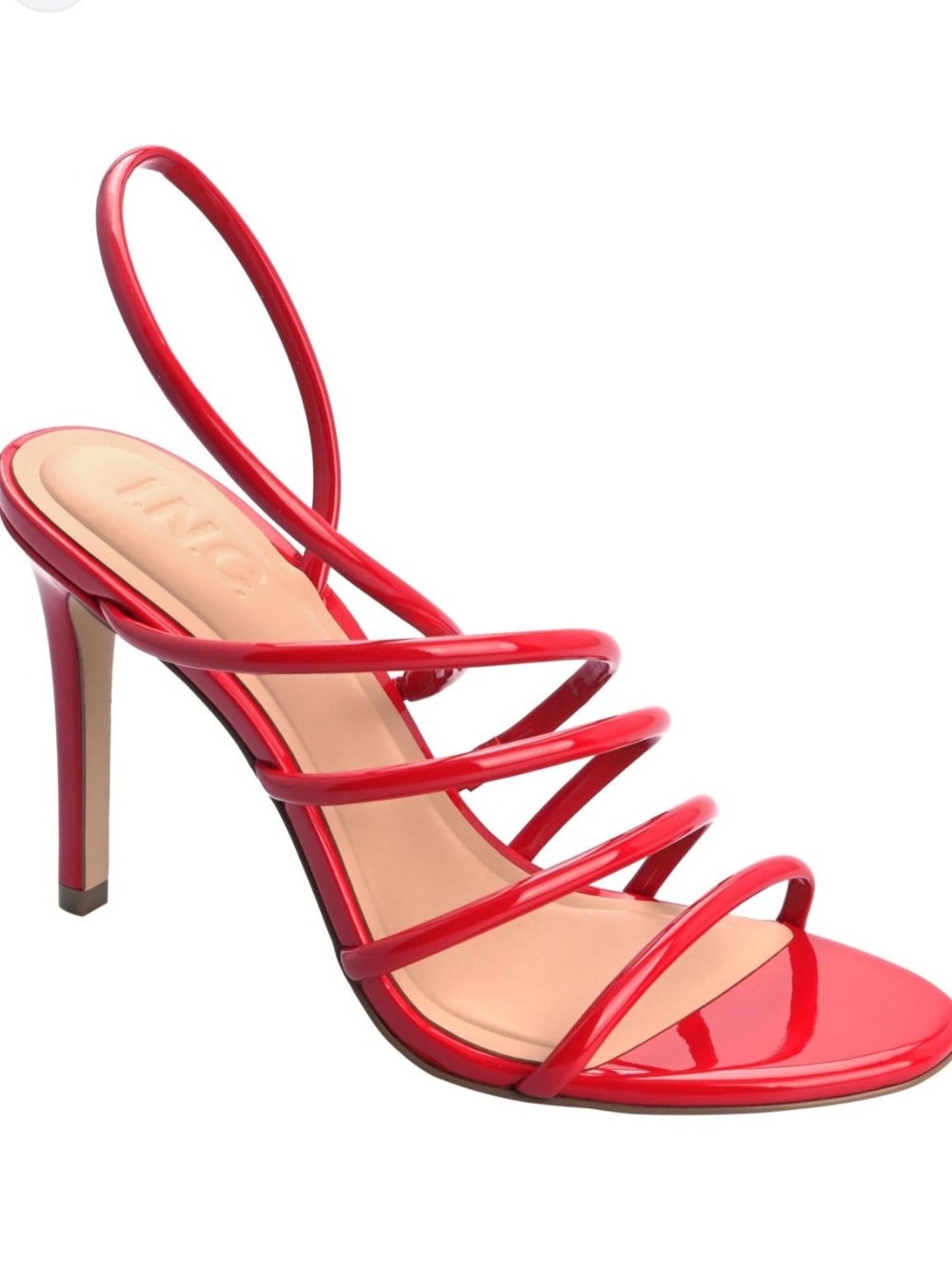 INC International Concepts Women's Ginny Strappy High Heel Sandals Red Sz 7 NWB
